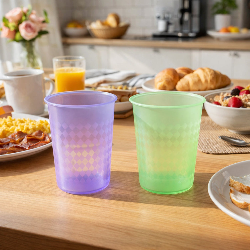 Unbreakable plastic glass set for outdoor activities