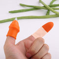 A 5-piece Quickslice Vegetable Thumb Cutter set displayed in its packaging.