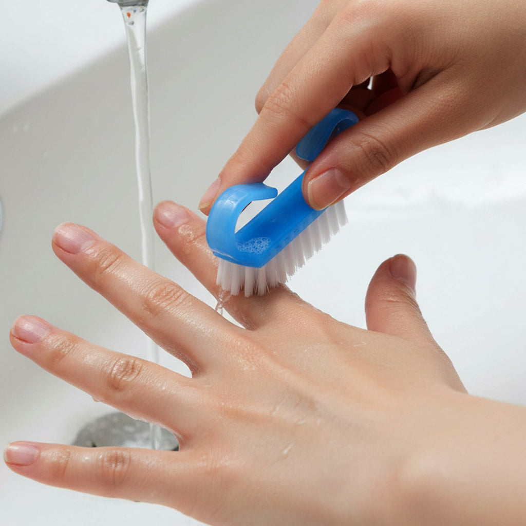 Display of manicure nail care kit perfect for home or travel