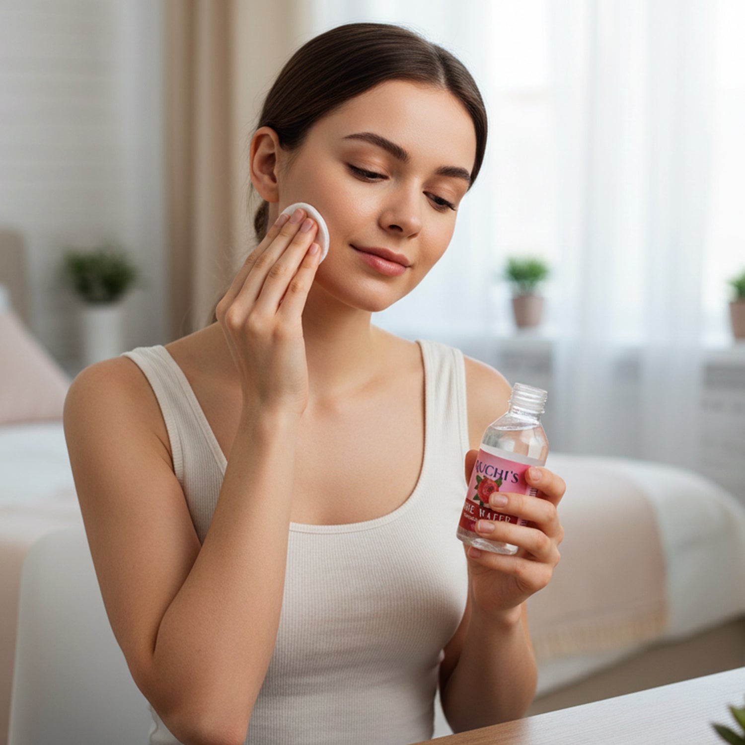 Skincare rose water cleanser bottles, easy to use and portable