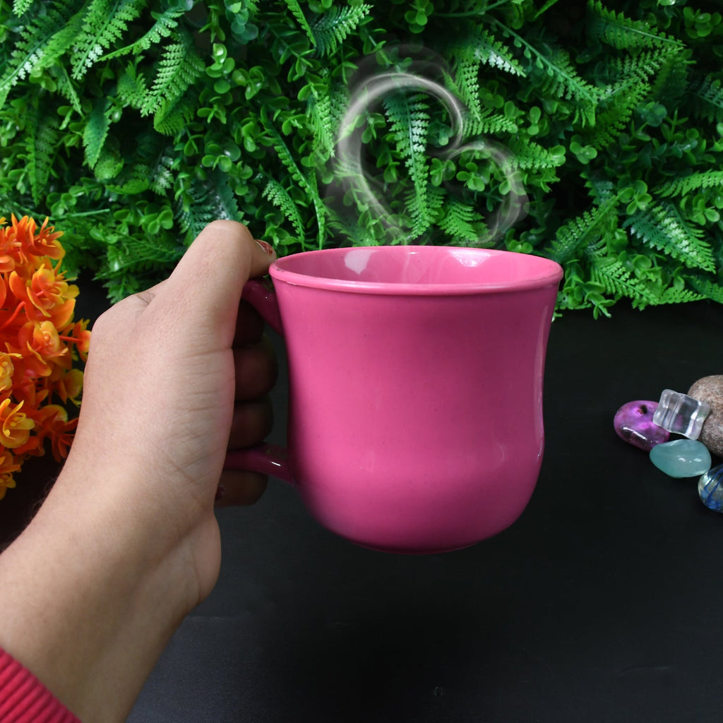 Side view of the lightweight plastic mug, highlighting its design.