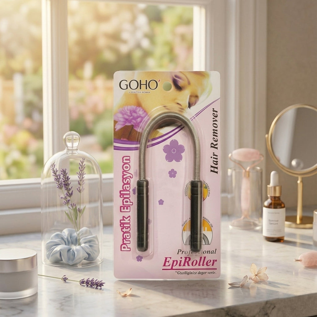 GOHO hair remover spring epilator package with U-shaped metal spring tool