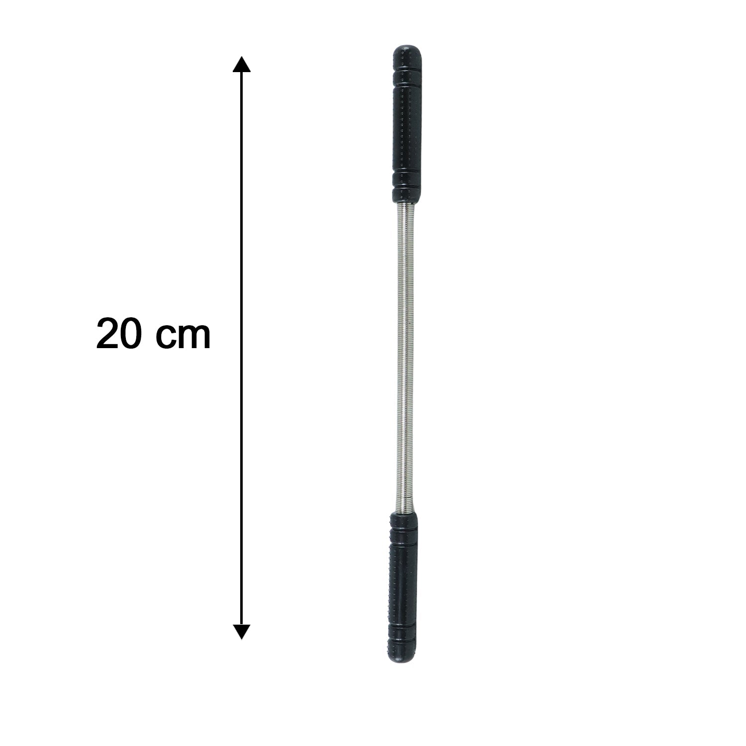 Facial hair spring epilator tool, 20 cm long metal spring with black grips