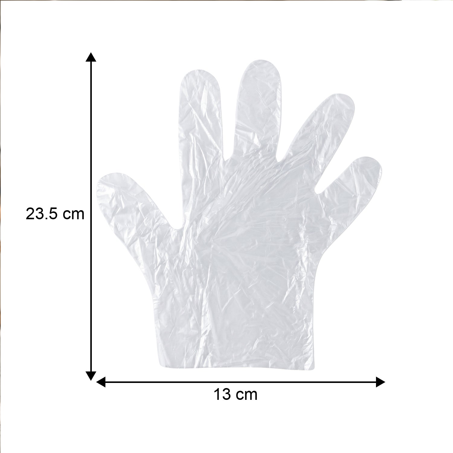Plastic gloves in a pack, suitable for restaurants and food prep