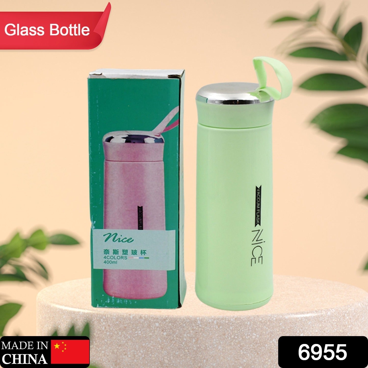 BPA-free glass water bottle featuring daily intake markers for hydration tracking